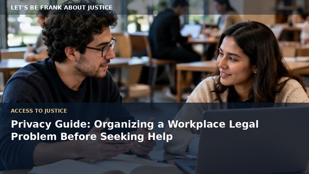 Privacy Guide: Organizing a Workplace Legal Problem Before Seeking Help