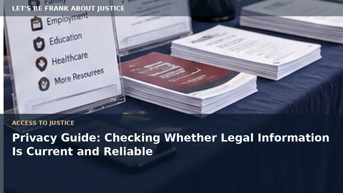 Privacy Guide: Checking Whether Legal Information Is Current and Reliable